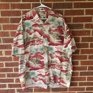 Campia Moda Hawaiian Aloha 100% Cotton Button Down Tropical Shirt Vacation XXL